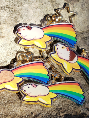 Guinea Pig Astrobuddy Keychain