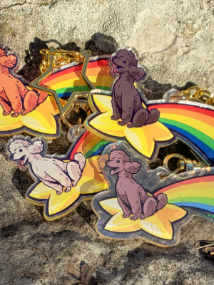 Poodle Astrobuddy Keychain