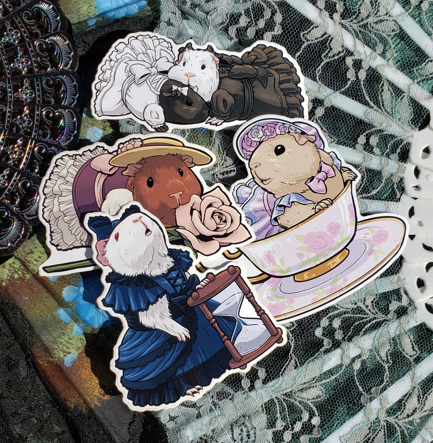 Tea Party Piggies Sticker Set