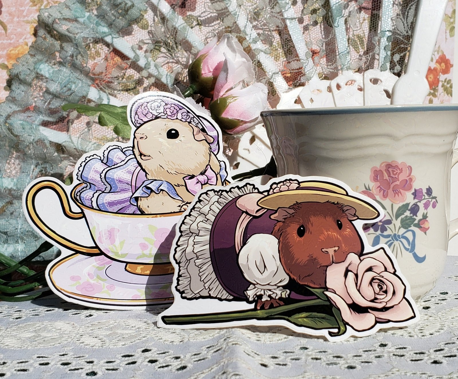 Tea Party Piggies Sticker Set - Image 2