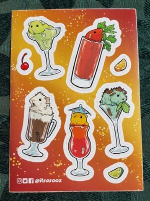 Mixologuinea Pigs Sticker Sheet