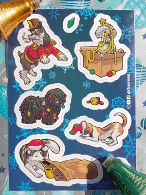 Dog Christmas "Seasons of Fun" Sticker Sheet