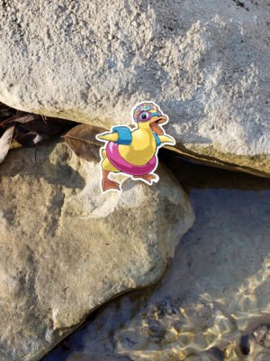 Image of Swimming Duckling sticker