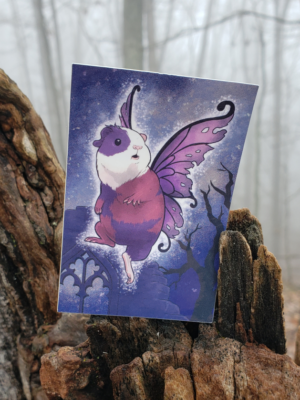 Image of the Goth Faerie Guinea Pig sticker