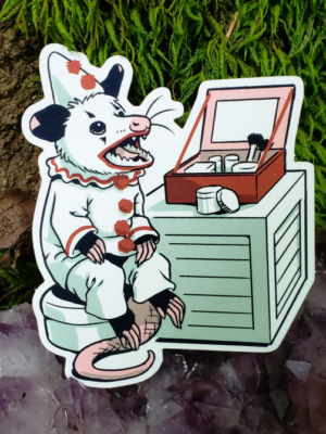 Image of the Possum Pagliacci sticker