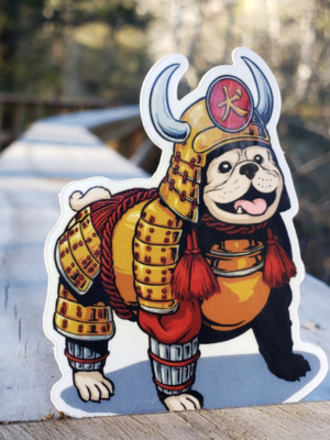 Image of the Samurai Dog sticker